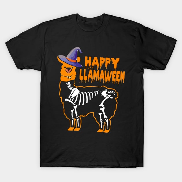 Llama halloween costume happu llamaween tshirt funny gift t-shirt T-Shirt by American Woman